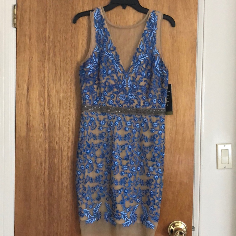 NWT Nicole Miller Cocktail Illusion Dress